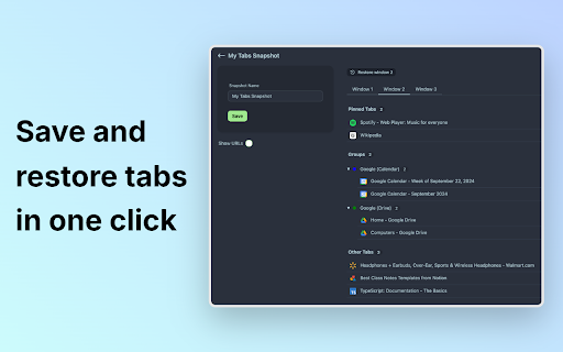 Tab Organizer: Productivity Tool  from Chrome web store to be run with OffiDocs Chromium online