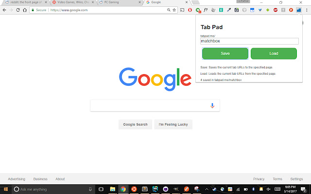 Tab Pad  from Chrome web store to be run with OffiDocs Chromium online