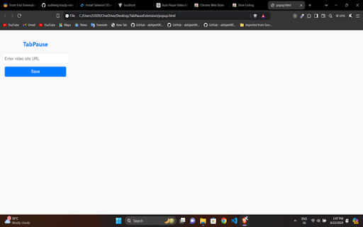 TabPause  from Chrome web store to be run with OffiDocs Chromium online