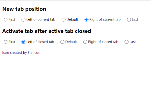 Tab Position Manager  from Chrome web store to be run with OffiDocs Chromium online