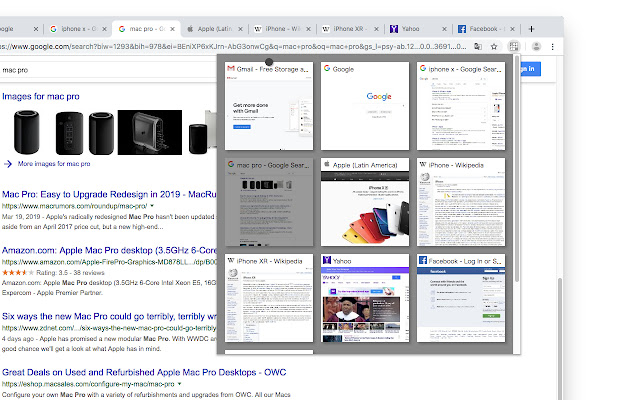 Tab Preview Board  from Chrome web store to be run with OffiDocs Chromium online