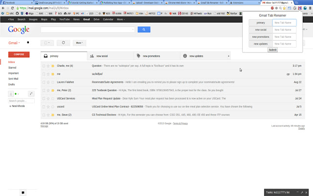 Tab Renamer for GmailTM  from Chrome web store to be run with OffiDocs Chromium online