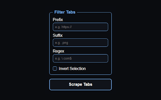 Tab Scraper  from Chrome web store to be run with OffiDocs Chromium online