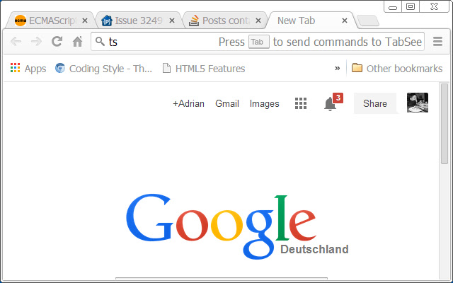 TabSee  from Chrome web store to be run with OffiDocs Chromium online