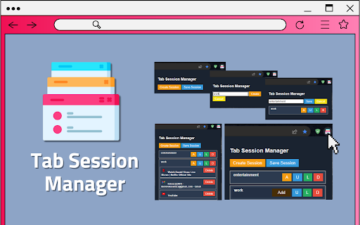 Tab Session Manager  from Chrome web store to be run with OffiDocs Chromium online
