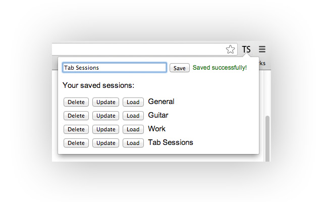 Tab Sessions  from Chrome web store to be run with OffiDocs Chromium online