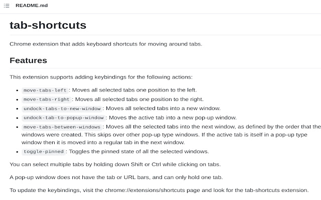 Tab Shortcuts Rearrange Chrome Tabs  from Chrome web store to be run with OffiDocs Chromium online