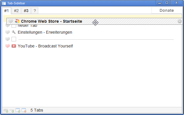 Tab Sidebar  from Chrome web store to be run with OffiDocs Chromium online