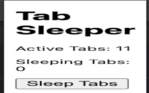 Tab Sleeper  from Chrome web store to be run with OffiDocs Chromium online