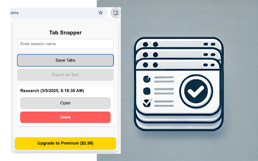 Tab Snapper from Chrome web store to be run with OffiDocs Chromium online Tab Snapper from Chrome web store to be run with OffiDocs Chromium online