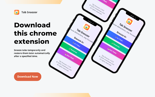 Tab Snoozer  from Chrome web store to be run with OffiDocs Chromium online