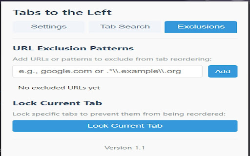 Tabs to the Left  from Chrome web store to be run with OffiDocs Chromium online