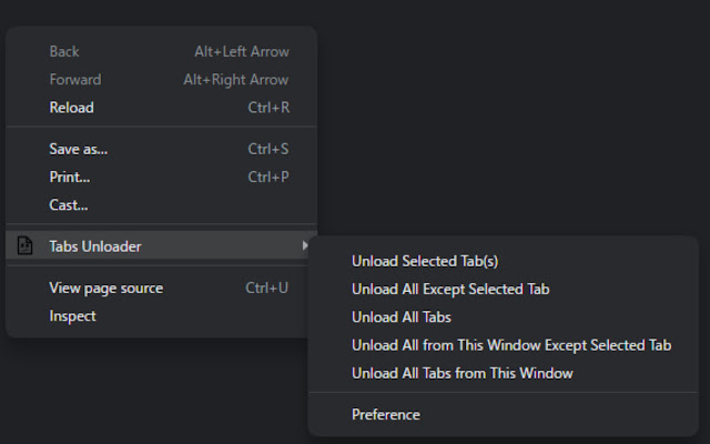 Tabs Unloader  from Chrome web store to be run with OffiDocs Chromium online