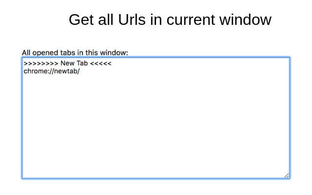 Tabs URLs in current window (Wayl Assured)  from Chrome web store to be run with OffiDocs Chromium online