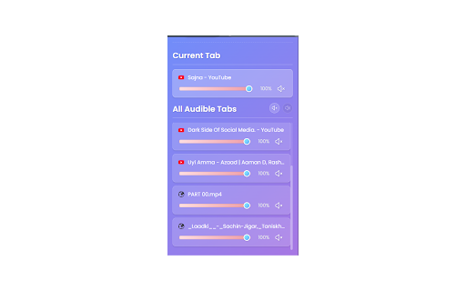 Tabs Volume Manager – Take Full Control of Your Tab Audio  from Chrome web store to be run with OffiDocs Chromium online