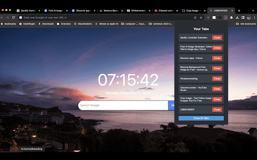 TabSwift  from Chrome web store to be run with OffiDocs Chromium online