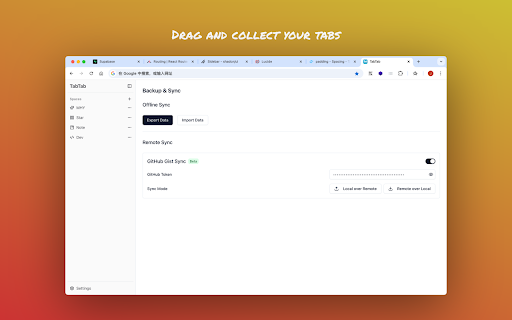 TabTab Tab Management Tool  from Chrome web store to be run with OffiDocs Chromium online