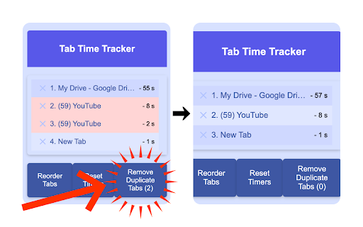 Tab Time Tracker  from Chrome web store to be run with OffiDocs Chromium online