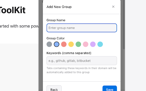 TabToolKit The Ultimate Tab Management Solution  from Chrome web store to be run with OffiDocs Chromium online