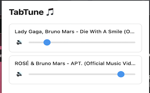 TabTune  from Chrome web store to be run with OffiDocs Chromium online