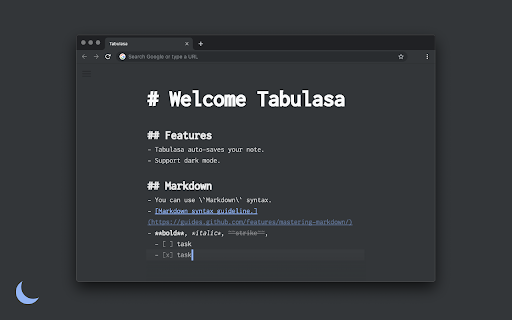 Tabulasa  from Chrome web store to be run with OffiDocs Chromium online