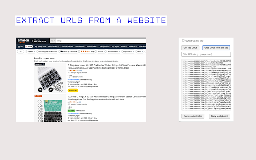 Tab URL Grabber Copy all urls from tabs  from Chrome web store to be run with OffiDocs Chromium online
