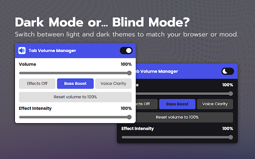 Tab Volume Manager  from Chrome web store to be run with OffiDocs Chromium online