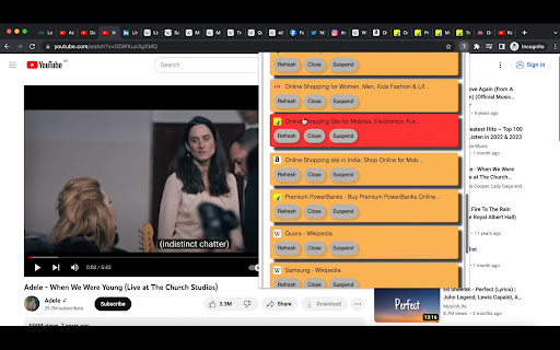 Tab Whiz  from Chrome web store to be run with OffiDocs Chromium online