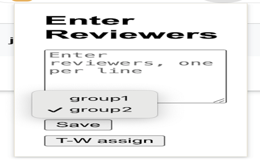 Tab Wise PR Reviewer Assigner  from Chrome web store to be run with OffiDocs Chromium online