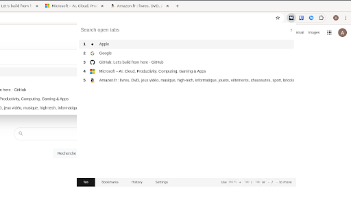 Taby  from Chrome web store to be run with OffiDocs Chromium online