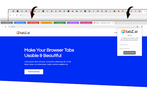 Tabz AI  from Chrome web store to be run with OffiDocs Chromium online