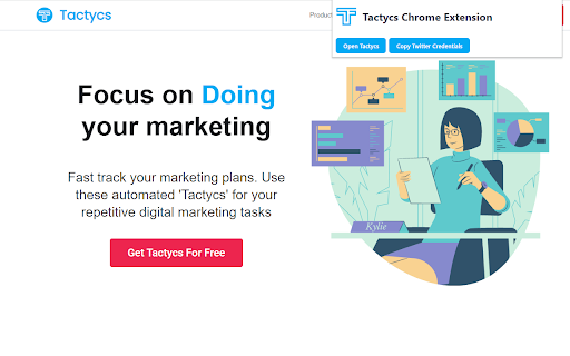 Tactycs Chrome Extension  from Chrome web store to be run with OffiDocs Chromium online