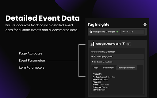 Tag Insights  from Chrome web store to be run with OffiDocs Chromium online