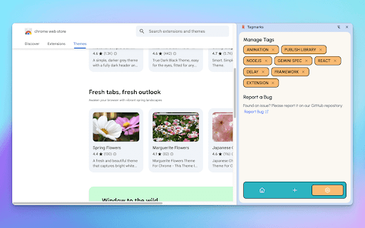 Tagmarks  from Chrome web store to be run with OffiDocs Chromium online