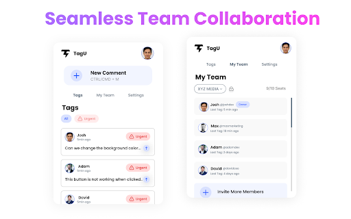 TagU Team Collaboration on the Web  from Chrome web store to be run with OffiDocs Chromium online