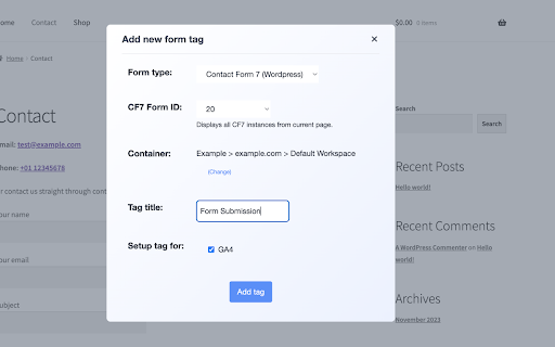 TagWizard GTM Tag Builder  from Chrome web store to be run with OffiDocs Chromium online