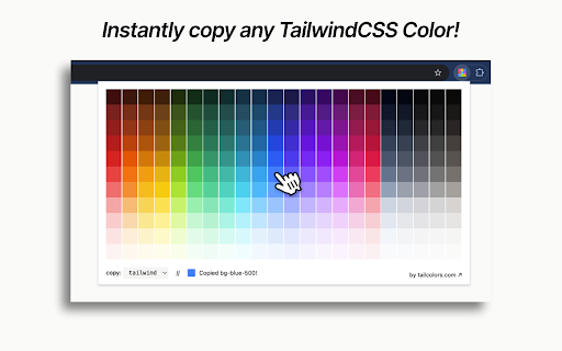 Tailcolors: Tailwind CSS Color Palette  from Chrome web store to be run with OffiDocs Chromium online