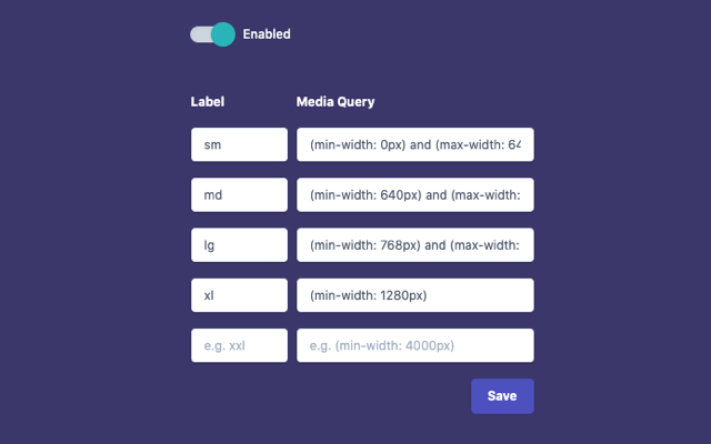 Tailwind CSS Media Query Inspector  from Chrome web store to be run with OffiDocs Chromium online