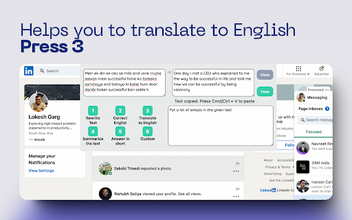 TAIP Use AI with a keyboard shortcut to write better  from Chrome web store to be run with OffiDocs Chromium online