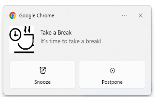 Take A Break  from Chrome web store to be run with OffiDocs Chromium online