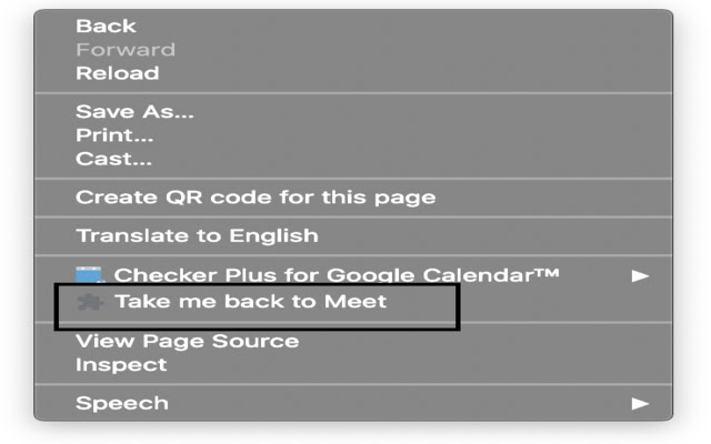 Take me back to Meet  from Chrome web store to be run with OffiDocs Chromium online