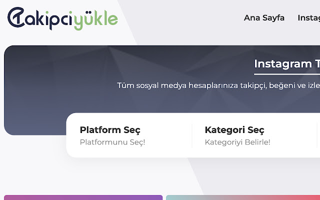 Takipçi Yükle  from Chrome web store to be run with OffiDocs Chromium online