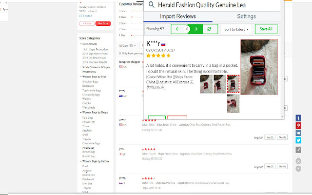 Taknalogy Aliexpress Yorumları Chrome web mağazasından İthalatçı, OffiDocs Chromium çevrimiçi ile çalıştırılacak