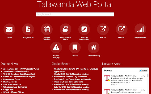 Talawanda Student Web Portal  from Chrome web store to be run with OffiDocs Chromium online