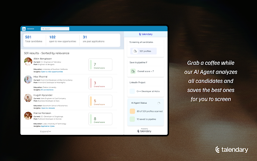 Talendary  from Chrome web store to be run with OffiDocs Chromium online