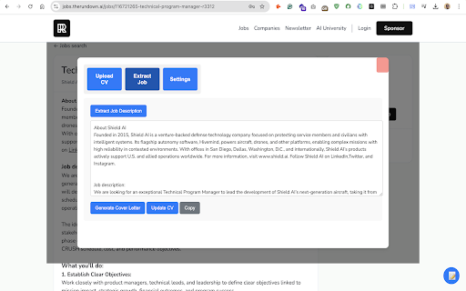 Talently: Job Application Helper  from Chrome web store to be run with OffiDocs Chromium online