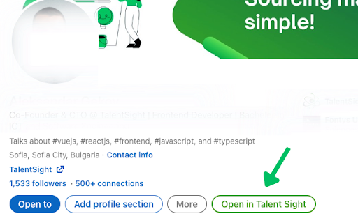TalentSight Official Chrome Extension  from Chrome web store to be run with OffiDocs Chromium online