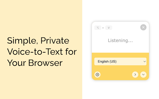 TalkaType Simple, Secure Web Dictation  from Chrome web store to be run with OffiDocs Chromium online