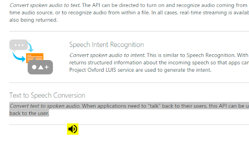 Talking Web  from Chrome web store to be run with OffiDocs Chromium online