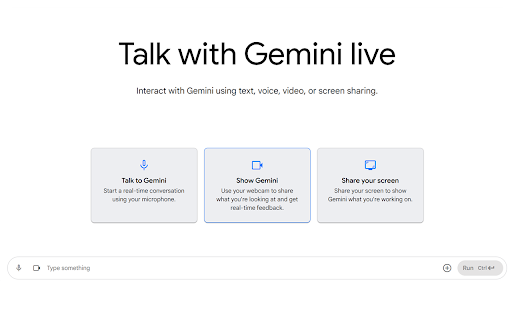 Talk with Gemini live  from Chrome web store to be run with OffiDocs Chromium online